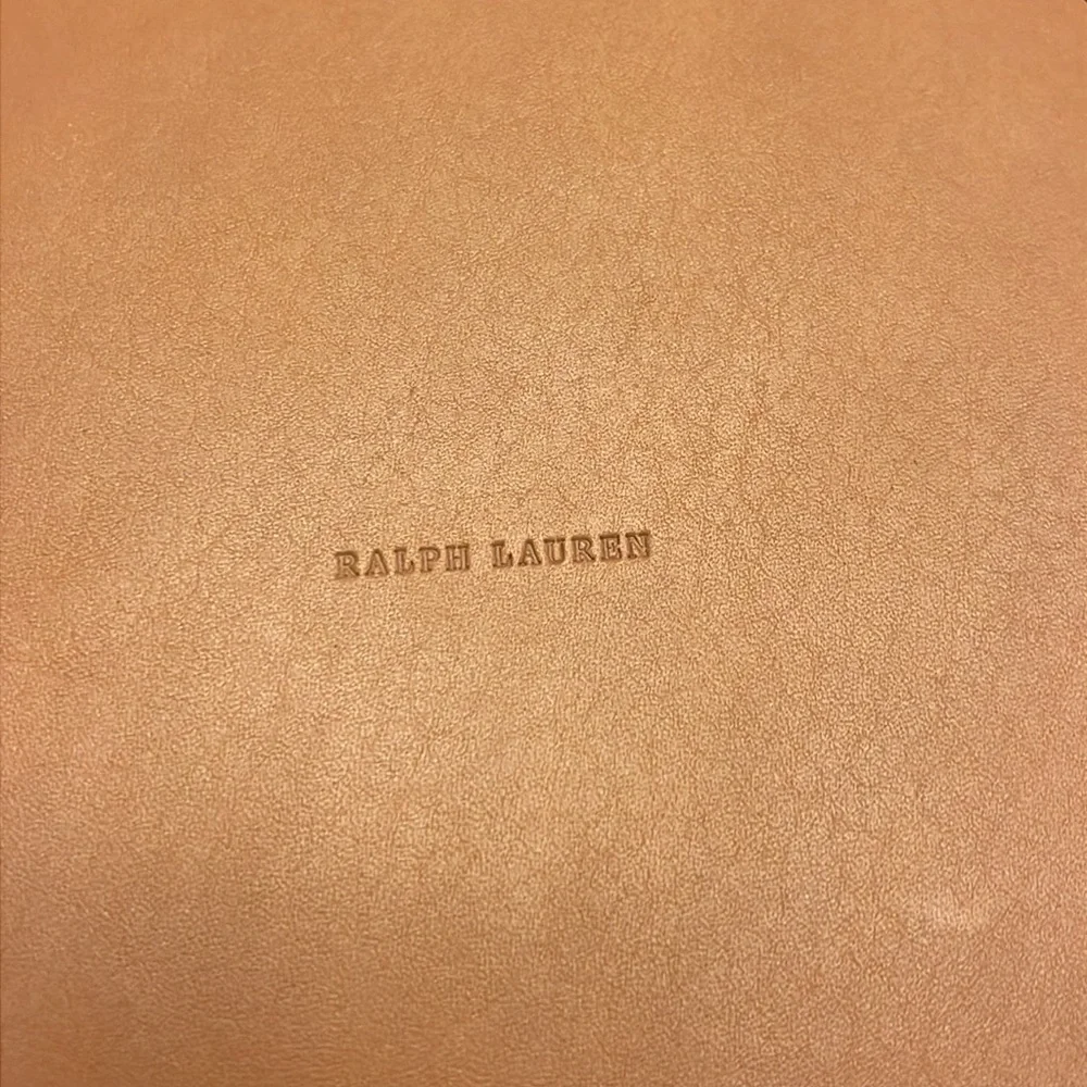Ralph Lauren Cantwell Saddle Leather Ice Bucket new